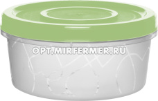 Контейнер 0,4л S&S Vanilla круглый с завинчивающейся крышкой в ассорт /21 ПлР