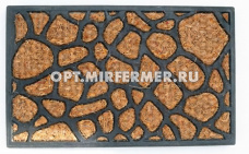 Коврик придверный кокосовый на резин. основе 40*60см 3019 формовка 1/10
