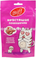 Лакомства д/кошек Хрустящие подушечки с паштетом из баранины 60г Бифф 2/25