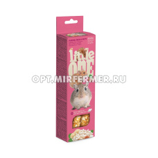 Лакомства д/хомяков, крыс, мышей и песчанок Little One палочки с возд. рис и орехами 2х55г