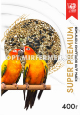 Корм д/попугаев средних 400г SUPERPREMIUM SEVEN SEEDS (Семь семян)/12
