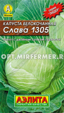 Капуста б/к Слава 1305 0.5г Ср (Аэлита) Лидер 20/1500