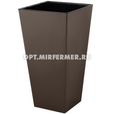 ЛОНДОН CUBE кашпо со вставкой, 19,4л, d25, h47см, французский платан