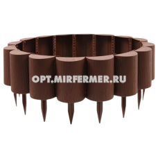 Бордюр декоративный, "Пеньки", 15см*1,6м, коричневый