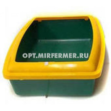 Туалет глубокий с бортиком зеленый ВАКА 420*310*95мм/53945/10