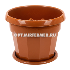 Гармония горшок с поддоном 0,7л d13 h10,4см коричневый /30