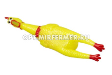 Игрушка резин Курица 30*7см с пищалкой мигает арт.10922-0244 1/1/ЧД
