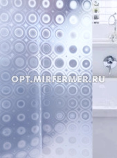 Штора д/ванной 3D геометрия 180СМ*180СМ (12 колец) / 48 шт Диско