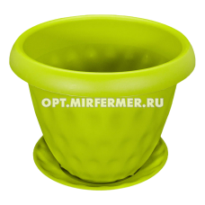 Розетта горшок с поддоном, 21л, d40, h31,1см, зеленый