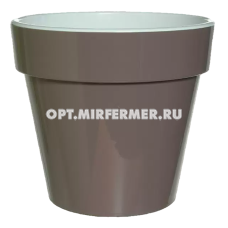 Порто кашпо со вставкой, 15л, мокко