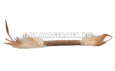 Игрушка мататаби Палочка с перьями 25*1,2см арт.2026-1155 1/1/ЧД