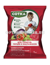 Для томатов,перцев,баклажанов 1кг Сотка минеральное удобрение 6/12/1092 Рус