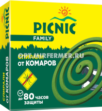 Спирали от комаров Пикник Фэмили (10шт в уп) 4/12 Арнест