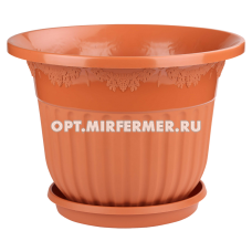 Лозанна горшок с поддоном, 40л, d50, h37см, коричневый