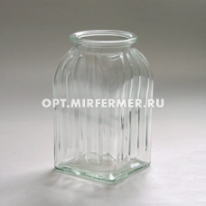 Ваза Ханна 1 стекло 1,4л h10 d16,5 прозрачный /4