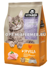Корм д/кошек сух 400г курица стерелиз. 