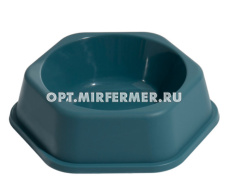 Миска пластик 0,5л 19,5*19,5*5,5см арт.2024-0938 1/12 ЧД