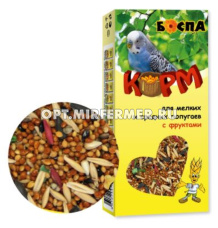 Корм д/попугаев мелких и средних с фруктами 500г коробка БОСПА 1/20