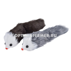 Игрушка мех Мышка 17*4*4см с пищалкой 