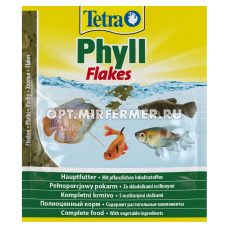 Корм д/рыб травоядных Tetra (ТЕТРА) Phyll пакет 12г хлопья/25