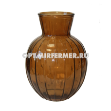 Ваза Белла 2 стекло 1,25л h24 d16 карамель /4