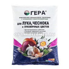 Для лука, чеснока и луков.цветов 0,9кг минеральное удобрение с кремнием (NPK-6:6:16) 5/25/1050 Гера