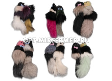 Игрушка мех Мышки 2шт 12*3*3см набор 2шт арт.2025-2206 1/1/ЧД