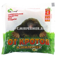 от кротов и землероек 60г Веста 10/90 ДЭ