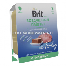 Корм д/щенков мини пород конс 100г индейка паштет BRIT(Брит)