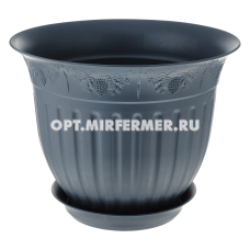 Виноград горшок с поддоном 0,5л d13 h11см антрацит /80