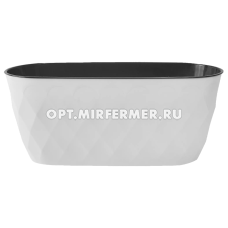 Лавр кашпо со вставкой 5л L35,4 W15,2 H15см белый Laurel /10