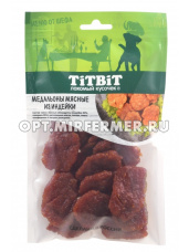 Лакомства д/собак Тит Бит Медальоны мясные из индейки 80г