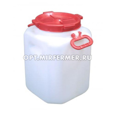 Бочка-канистра  40л прямоугольный dгорл.21,5см с навесными ручками/4