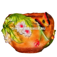 Кашпо Цветы с бабочкой большое NEW