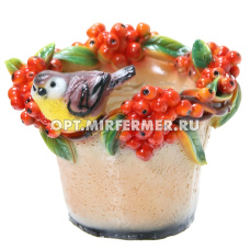 Кашпо фигурное Синица на рябине 20*17см арт.179/ М-Д  