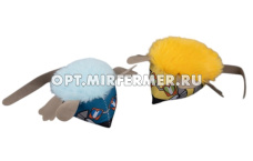Игрушка текстиль Мышонок гламурный с погремушкой 17/8*10*5см арт.2024-8979 1/1/ЧД