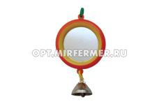 Игрушка д/птиц Зеркало с колокольчиком