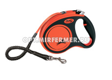 Рулетка поводок  Flexi Xtreme tapeS 5m 20 kg черн/оранж 1/1