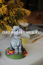 Фигура садовая Коза Козявка серая 18*24см (ПОЛИСТОУН) / Э