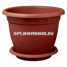 Борнео горшок с поддоном, 25,8л, d43см, терра