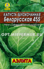 Капуста б/к Белорусская 455 0.5г Ср (Аэлита) Лидер 20/1500