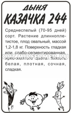 Дыня Казачка 244 0.5г Ср (Сем Алт) б/п