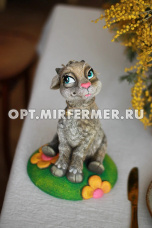 Фигура садовая Коза Козявка песочная 18*24см (ПОЛИСТОУН) / Э