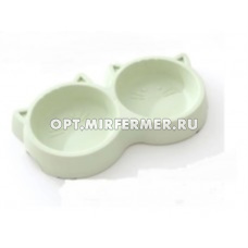 Миска пластик 0,25л двойная неск.насадки 25*13*3,5см арт.10922-5547 1/1 ЧД