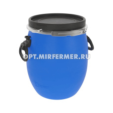 Бочка-бак  20л с метал. хомутом синяя круглая dгорл.25,3см Open Top/ЗТИ